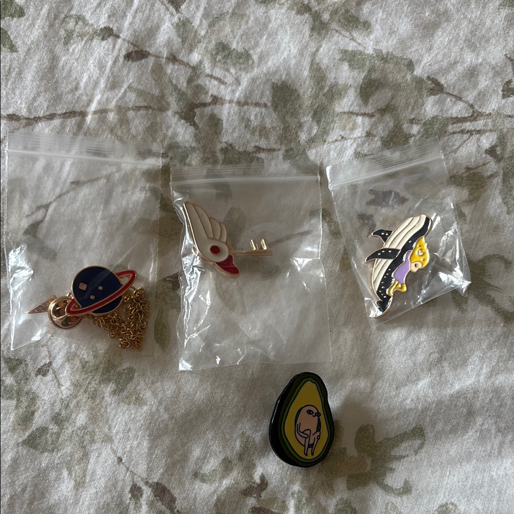 Set of Fun Enamel Pins